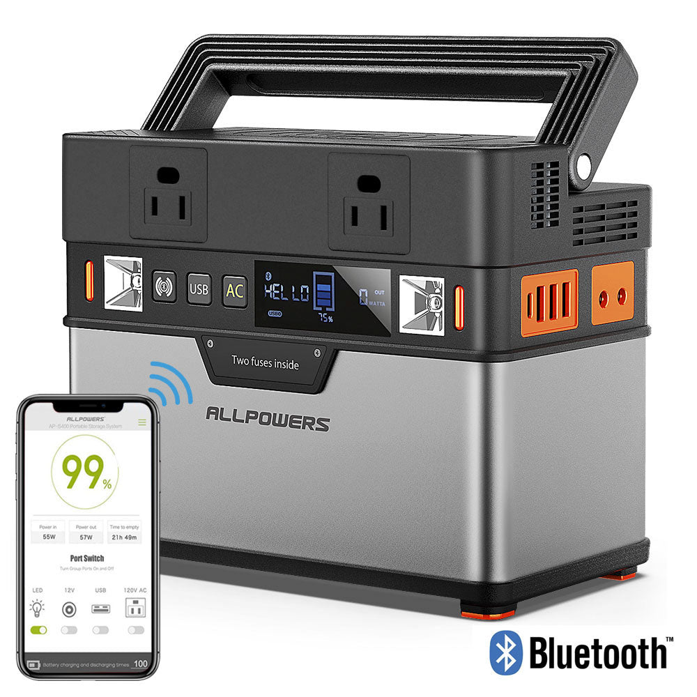 ALLPOWERS 110V 220V AC Power Station Pure Sine Wave Portable Generator Powering Car Refrigerator TV Drone Laptops