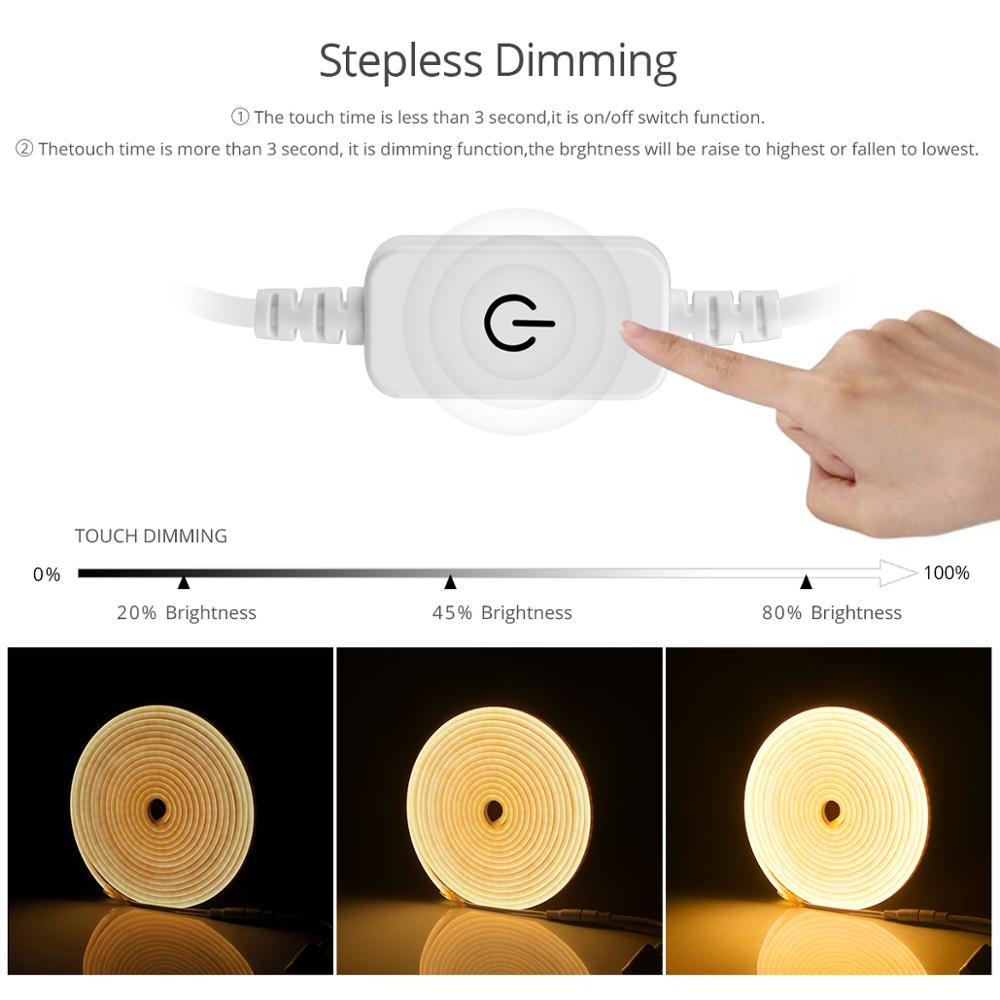 EU plug 220V/US Plug 110V kitchen lamp tape 1- 5M Waterproof LED cabinet light strip for closet wardrobe backlight home lighting