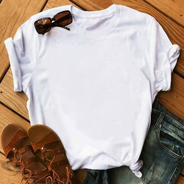ZOGANKIN Womens Black T-Shirt Summer New Fashion Leopard High Heel Short Sleeve Print Clothes Ladies Graphic Tops Female Clothes