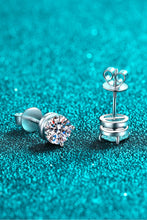 Load image into Gallery viewer, 2 Carat Moissanite Rhodium-Plated Stud Earrings
