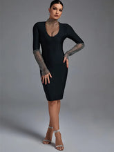 Load image into Gallery viewer, Black Bodycon  Elegant Evening Dress High Quality
