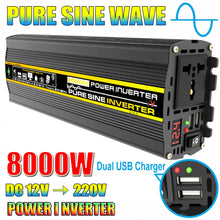 Load image into Gallery viewer, 10000W/12000W Pure Sine Wave Inverter LED Display DC 12 TO AC 220V 110V
