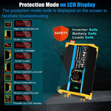 Load image into Gallery viewer, 6000W DC 12V To AC 110V 220V Dual USB Intelligent LCD Display Smart Inverter for Tablet RV
