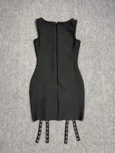 Load image into Gallery viewer, 2024 Women Sexy Tank Mini Black Bandage Bodycon Dress
