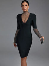 Load image into Gallery viewer, Black Bodycon  Elegant Evening Dress High Quality
