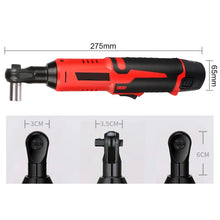 Load image into Gallery viewer, 12V/18V Cordless Electric Wrench 3/8 Inch Right Angle Ratchet Wrench Impact Drill Screwdriver Removal Screw Nut Car Repair Tool
