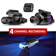 Load image into Gallery viewer, 360 Dash Cam HD 4*1080P for Car DVR Monitor Video Recorder Night Vision WiFi Built-in GPS 256GBmax
