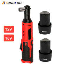 Load image into Gallery viewer, 12V/18V Cordless Electric Wrench 3/8 Inch Right Angle Ratchet Wrench Impact Drill Screwdriver Removal Screw Nut Car Repair Tool
