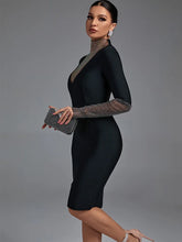 Load image into Gallery viewer, Black Bodycon  Elegant Evening Dress High Quality
