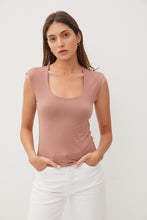 Load image into Gallery viewer, Be Cool Square Neck Cap Sleeve Tank
