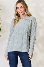 Load image into Gallery viewer, BiBi Cable Knit Round Neck Sweater
