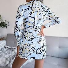 Load image into Gallery viewer, Baroque Tie Waist Wrap Dress
