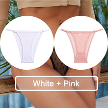 Load image into Gallery viewer, 2PCS/Set Women Underwear Lace Panties Woman Panties Sexy Briefs Female Pantys Perspective Intimates Lingerie Finetoo Design
