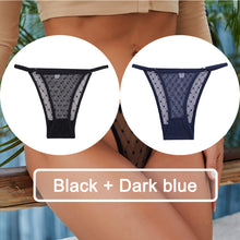 Load image into Gallery viewer, 2PCS/Set Women Underwear Lace Panties Woman Panties Sexy Briefs Female Pantys Perspective Intimates Lingerie Finetoo Design
