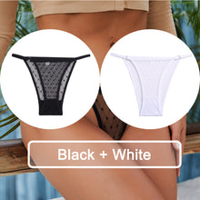 Load image into Gallery viewer, 2PCS/Set Women Underwear Lace Panties Woman Panties Sexy Briefs Female Pantys Perspective Intimates Lingerie Finetoo Design
