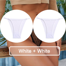 Load image into Gallery viewer, 2PCS/Set Women Underwear Lace Panties Woman Panties Sexy Briefs Female Pantys Perspective Intimates Lingerie Finetoo Design
