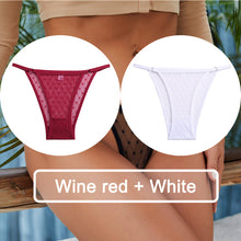 Load image into Gallery viewer, 2PCS/Set Women Underwear Lace Panties Woman Panties Sexy Briefs Female Pantys Perspective Intimates Lingerie Finetoo Design
