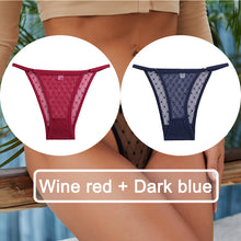 Load image into Gallery viewer, 2PCS/Set Women Underwear Lace Panties Woman Panties Sexy Briefs Female Pantys Perspective Intimates Lingerie Finetoo Design
