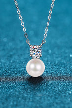 Load image into Gallery viewer, 925 Sterling Silver Freshwater Pearl Moissanite Necklace
