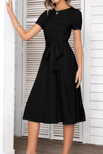 Load image into Gallery viewer, Belted Tee Dress With Pockets
