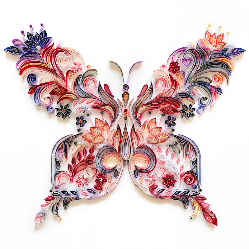 A4 Butterfly Quilling Paper Handmade Diy Material Package