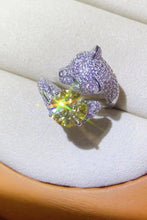 Load image into Gallery viewer, 2 Carat Yellow Moissanite Animal Bypass Ring
