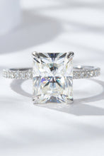 Load image into Gallery viewer, 4 Carat Moissanite 4-Prong Side Stone Ring
