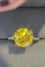 Load image into Gallery viewer, 5 Carat Moissanite 925 Sterling Silver Ring in Banana Yellow
