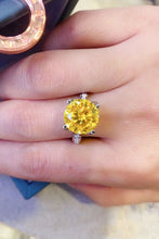 Load image into Gallery viewer, 5 Carat Moissanite 925 Sterling Silver Ring in Banana Yellow
