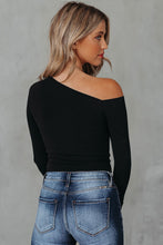 Load image into Gallery viewer, Asymmetrical Neck Long Sleeve Top
