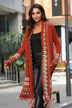 Load image into Gallery viewer, Bohemian Tassel Hem Open Front Duster Cardigan
