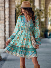 Load image into Gallery viewer, Bohemian V-Neck Long Sleeve Dress
