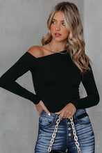 Load image into Gallery viewer, Asymmetrical Neck Long Sleeve Top
