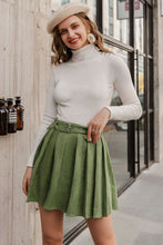 Load image into Gallery viewer, Belted Pleated Mini Skirt
