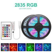 Load image into Gallery viewer, 5M 10M 15M Led Strip Lights Bluetooth 2835 5050 RGBWW RGB Led Lights Flexible Ribbon Tape Diode Phone APP Control DC12V Adapter
