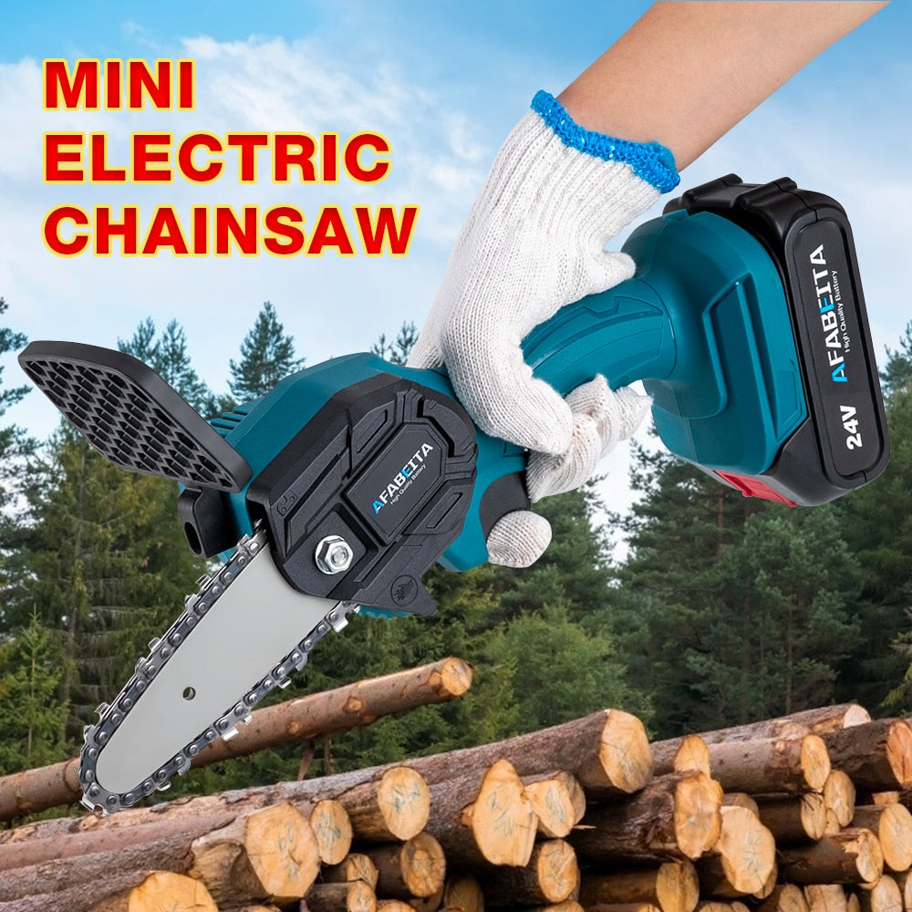 4/6inch Removable Mini Pruning Electric Chainsaw With Lithium Battery Woodworking Tools For Garden