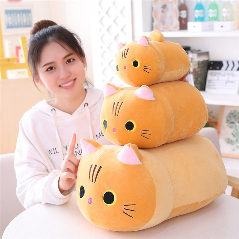 25/35/50cm Cartoon cat plush toy Children&#39;s Sofa Pillow Cushion Down Cotton Padded plush Soft Toys Cute Animal children&#39;s gift