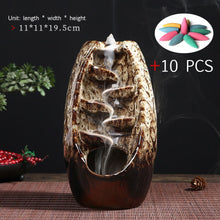 Load image into Gallery viewer, 50Pcs Handicraft Incense Holder Ceramic Backflow Waterfall Smoke Incense Burner Home Decor Birthday Valentine&#39;s Christmas Gift
