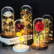 Load image into Gallery viewer, Beauty And The Beast Rose, Enchanted Rose With LED Lights In Glass Dome
