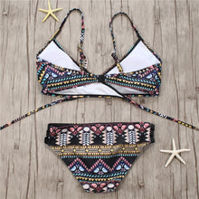 Load image into Gallery viewer, 2022 Sexy Bandage Aztec Biquini String Strappy Women Swim Wear Bathing Suit Swimsuit Beachwear Swimwear Women Brazilian Bikini
