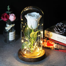 Load image into Gallery viewer, Beauty And The Beast Rose, Enchanted Rose With LED Lights In Glass Dome
