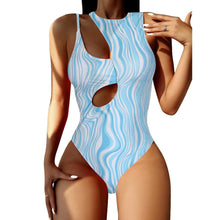 Load image into Gallery viewer, 2021 European and American Women&#39;s New Swimsuit Hollow Solid Color One-Piece Swimsuit
