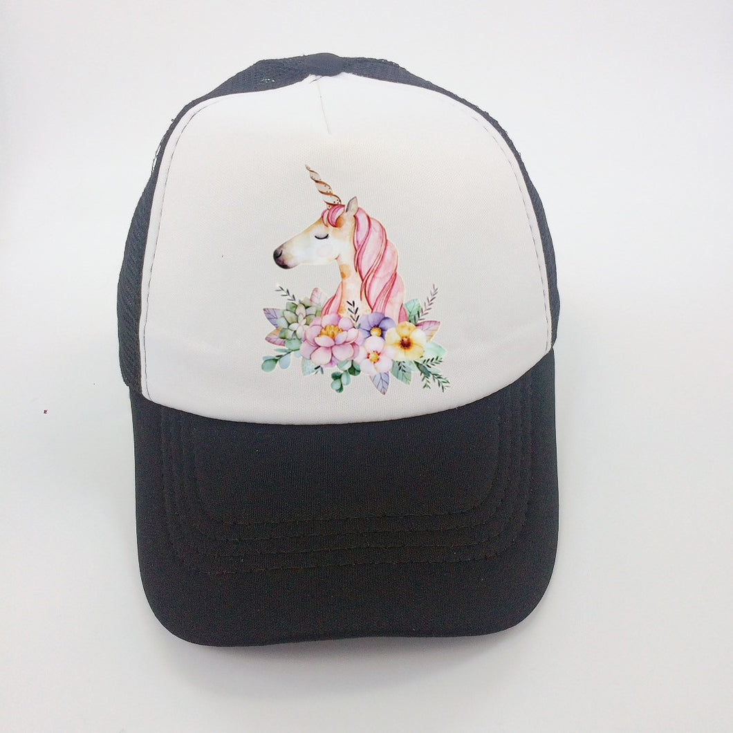 baby girl unicorn hat cap accessories for 2-8 year girls unicorn rainbow baseball cap casquette summer sun truck hat for kids