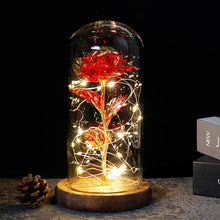 Load image into Gallery viewer, Beauty And The Beast Rose, Enchanted Rose With LED Lights In Glass Dome
