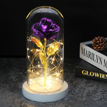 Load image into Gallery viewer, Beauty And The Beast Rose, Enchanted Rose With LED Lights In Glass Dome
