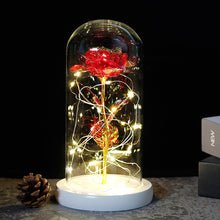 Load image into Gallery viewer, Beauty And The Beast Rose, Enchanted Rose With LED Lights In Glass Dome
