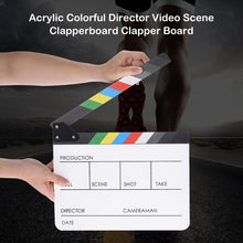 Load image into Gallery viewer, Acrylic Colorful Clapperboard  TV Movie Film Action Slate
