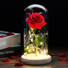 Load image into Gallery viewer, Beauty And The Beast Rose, Enchanted Rose With LED Lights In Glass Dome
