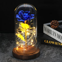 Load image into Gallery viewer, Beauty And The Beast Rose, Enchanted Rose With LED Lights In Glass Dome
