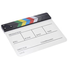 Load image into Gallery viewer, Acrylic Colorful Clapperboard  TV Movie Film Action Slate
